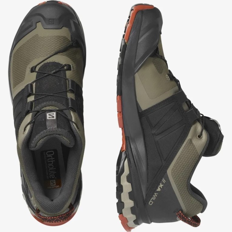 Tenis Para Trail Running Salomon Xa Wild Hombre Negros Verde Oliva | MX OBHV082